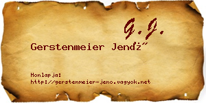 Gerstenmeier Jenő névjegykártya
